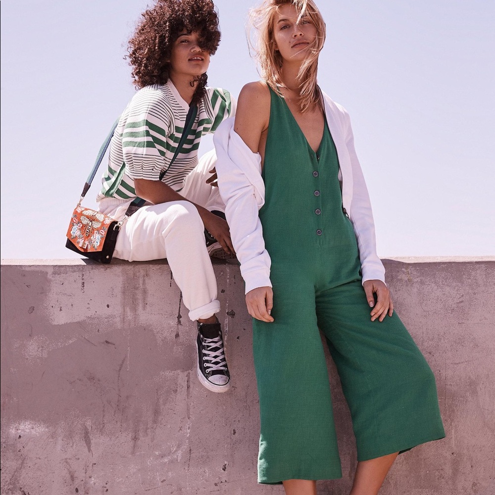 Free People On The Run Wide Leg Jumpsuit Sz Small